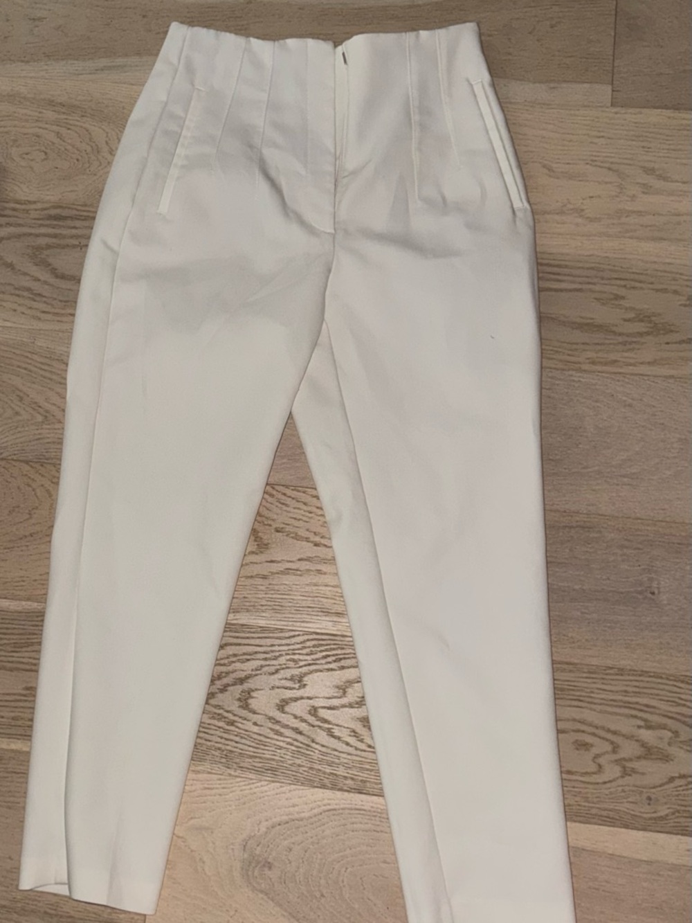 Zara White Tailored Trousers